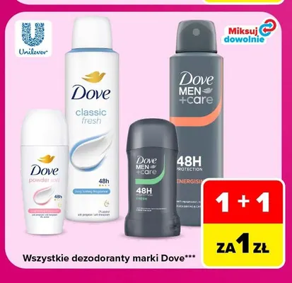 Dezodoranty Dove promocja w Carrefour Market