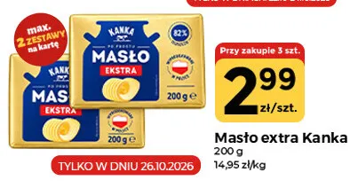 Masło extra Kanka promocja w Społem Częstochowa