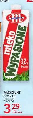 Mleko UHT 3,2% Wypasione Mlekovita promocja w Selgros