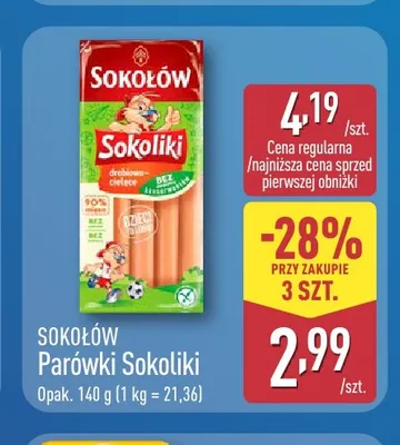 Parówki Sokoliki Sokołów promocja w Aldi