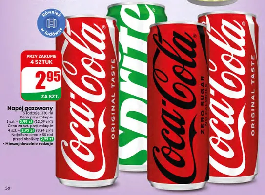 Napój gazowany różne rodzaje promocja w Dino