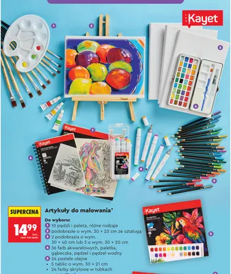 3 podobrazia o wym. 30x20 cm Kayet promocja w Biedronka
