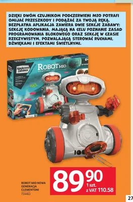 Robot Mio Nowa Generacja Clementoni Naukowa Zabawa promocja w Selgros