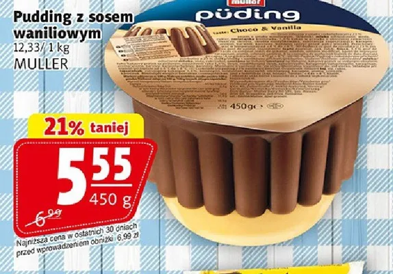 Pudding z sosem waniliowym promocja w Prim Market