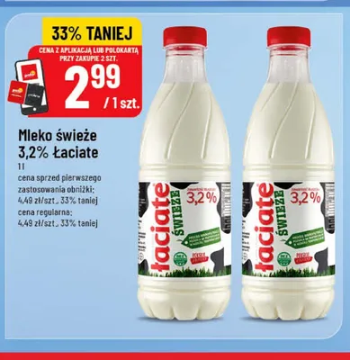 Mleko świeże 3,2% Łaciate promocja w POLOmarket
