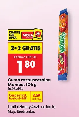 Guma rozpuszczalna promocja w Biedronka