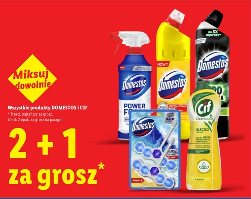 Wszystkie produkty 2+1 ZA 1 GROSZ promocja w Lidl