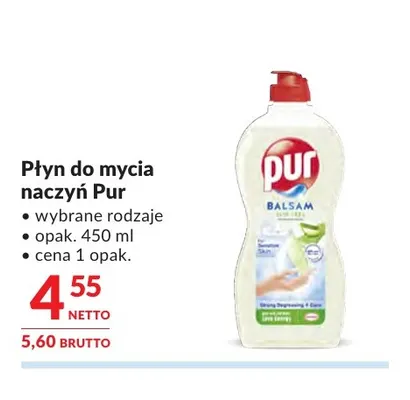 Płyn do mycia naczyń Pur promocja w Makro