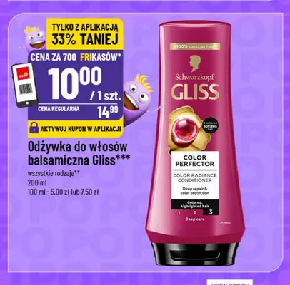 Odżywka do włosów balsamiczna Gliss promocja w POLOmarket