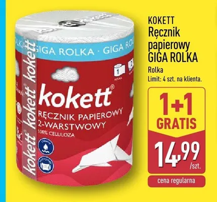 Ręcznik papierowy GIGA ROLKA KOKETT promocja w Aldi