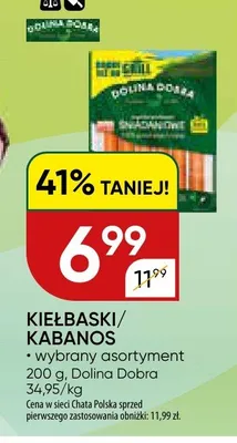 Kiełbaski/kabanos wybrany asortyment promocja w Chata Polska