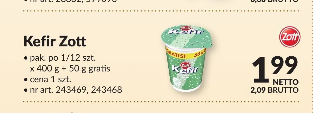 Kefir Zott promocja w Makro