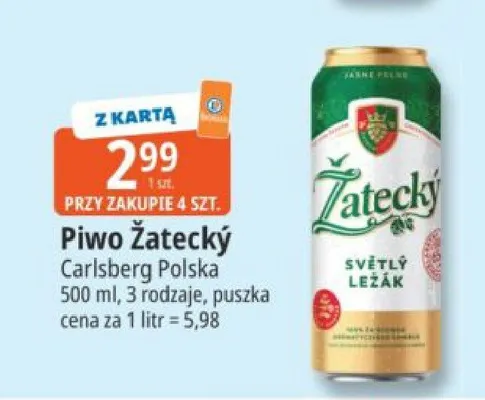 Piwo Żatecky promocja w Leclerc