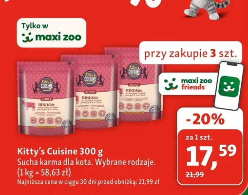 Sucha karma dla kota Kitty's Cuisine promocja w MAXI ZOO