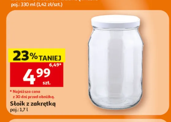 Słoik z zakrętką promocja w Auchan