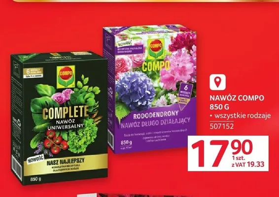 Nawóz uniwersalny Compo Complete 850g promocja w Selgros