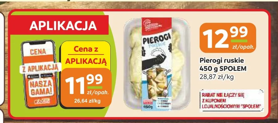 Pierogi ruskie Społem promocja w Społem Częstochowa