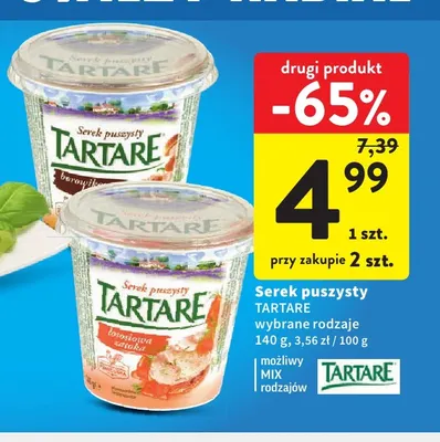 Serek puszysty Tartare promocja w Intermarche