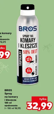 Spray na komary i kleszcze BROS promocja w Kaufland