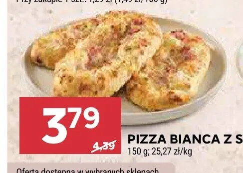 Pizza bianca z szynką promocja w Stokrotka
