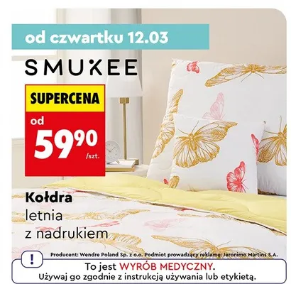 Kołdra letnia z nadrukiem promocja w Biedronka