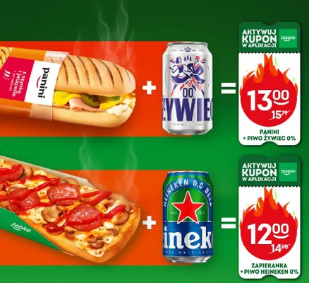 Panini + piwo Żywiec 0% promocja w Żabka