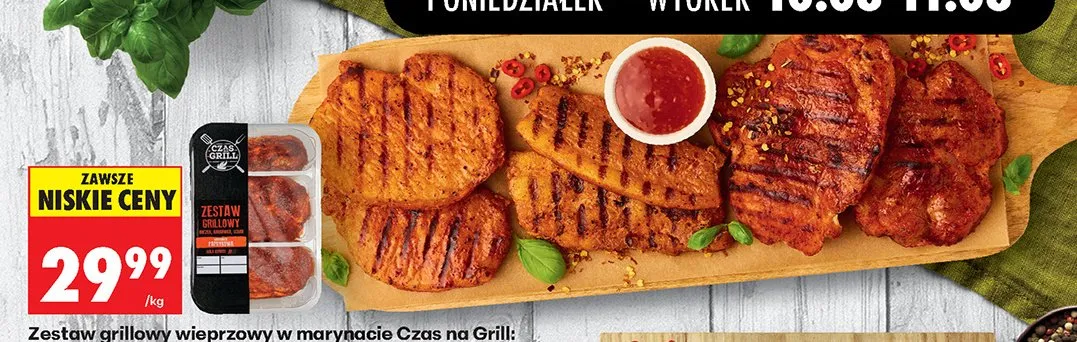 Zestaw grillowy wieprzowy w marynacie Czas na Grill promocja w Biedronka