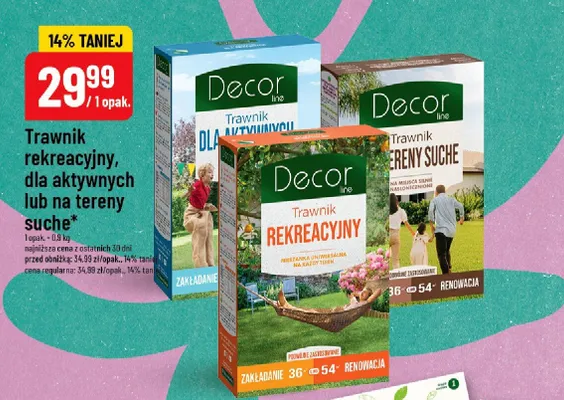 Trawnik rekreacyjny, dla aktywnych lub na tereny suche promocja w POLOmarket