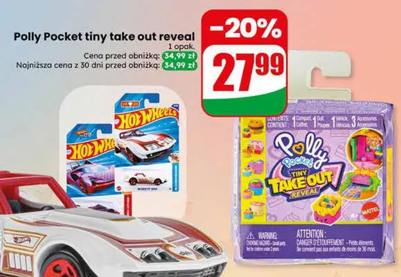Zestaw Polly Pocket tiny take out reveal promocja w Dino