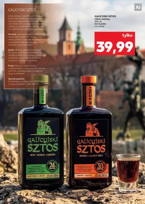 Likier ziołowy Galicyjski Sztos Herbal Liqueur Shot promocja w Kaufland