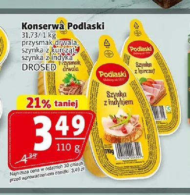 Konserwa Podlaski Szynka z indykiem promocja w Prim Market