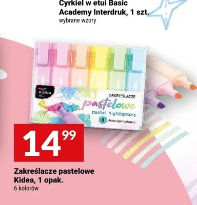 Zakreślacze pastelowe Kidea promocja w Twój Market