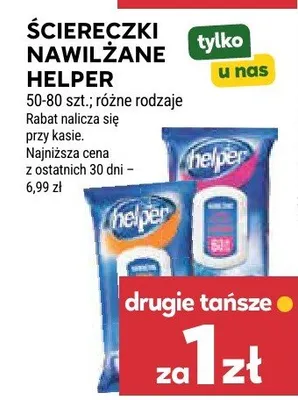 Ściereczki nawilżane Helper promocja w Stokrotka