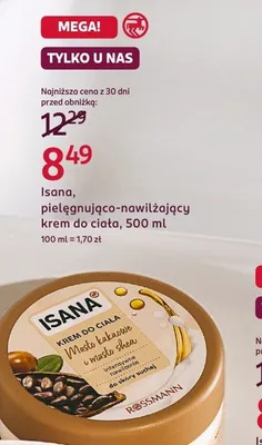 Krem do ciała Masło kakaowe i masło shea promocja w Rossmann