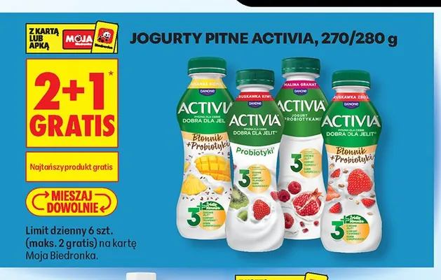 Jogurt pitny Activia ananas siemię lniane promocja w Biedronka