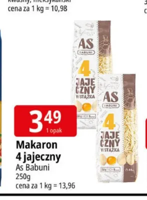 Makaron 4 jajeczny As Babuni promocja w Leclerc