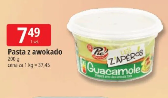 Pasta z awokado Guacamole Les Zapéros promocja w Leclerc