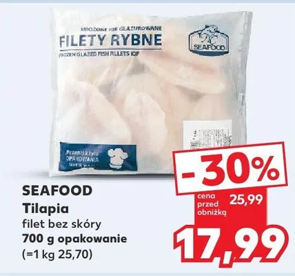 Tilapia filet bez skóry promocja w Kaufland