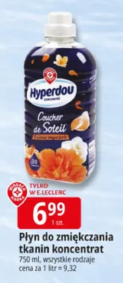 Płyn do zmiękczania tkanin koncentrat Hyperdou Coucher de Soleil promocja w Leclerc