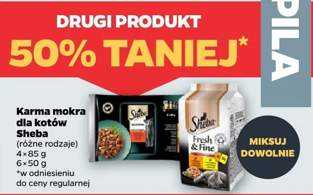 Karma mokra dla kotów Sheba 6x50g promocja w Netto