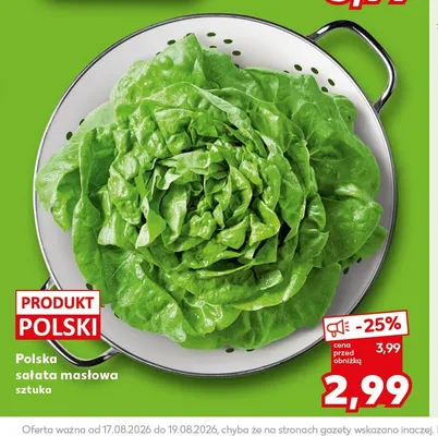 Sałata masłowa polska promocja w Kaufland
