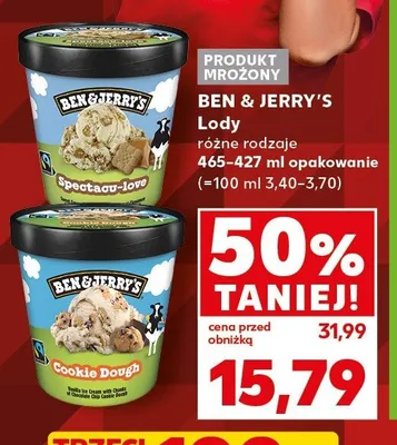 Lody Ben & Jerry's Cookie Dough promocja w Kaufland