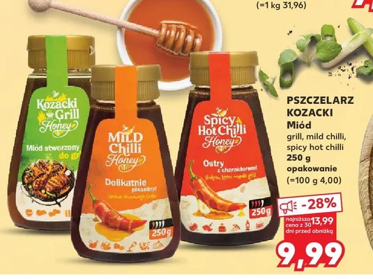 Miód spicy hot chilli Pszczelarz Kozacki promocja w Kaufland