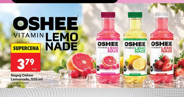 Napój Oshee Lemonade Strawberry promocja w Biedronka