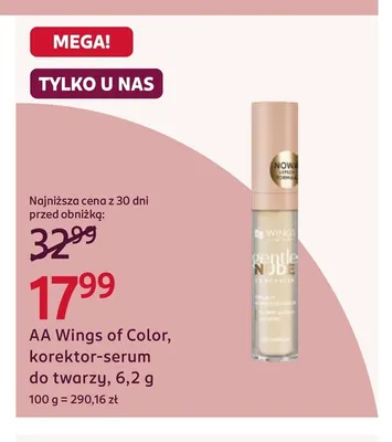 Korektor-serum do twarzy AA Wings of Color promocja w Rossmann