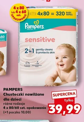 Chusteczki nawilżane dla dzieci Pampers promocja w Kaufland