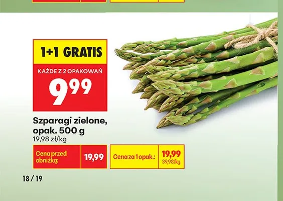 Szparagi zielone promocja w Biedronka