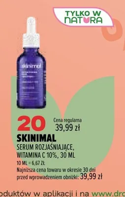 Serum rozjaśniające Skinimal Witamina C 10% promocja w Drogerie Natura