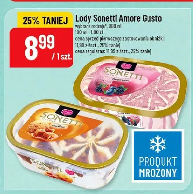 Lody Sonetti Amore Gusto promocja w POLOmarket