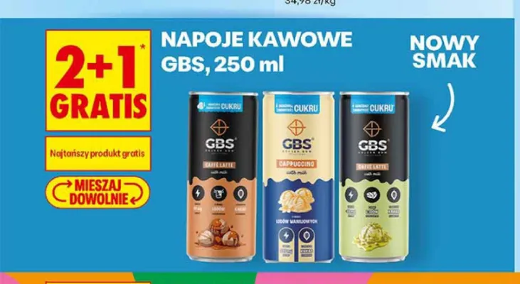 Napoje kawowe GBS promocja w Biedronka